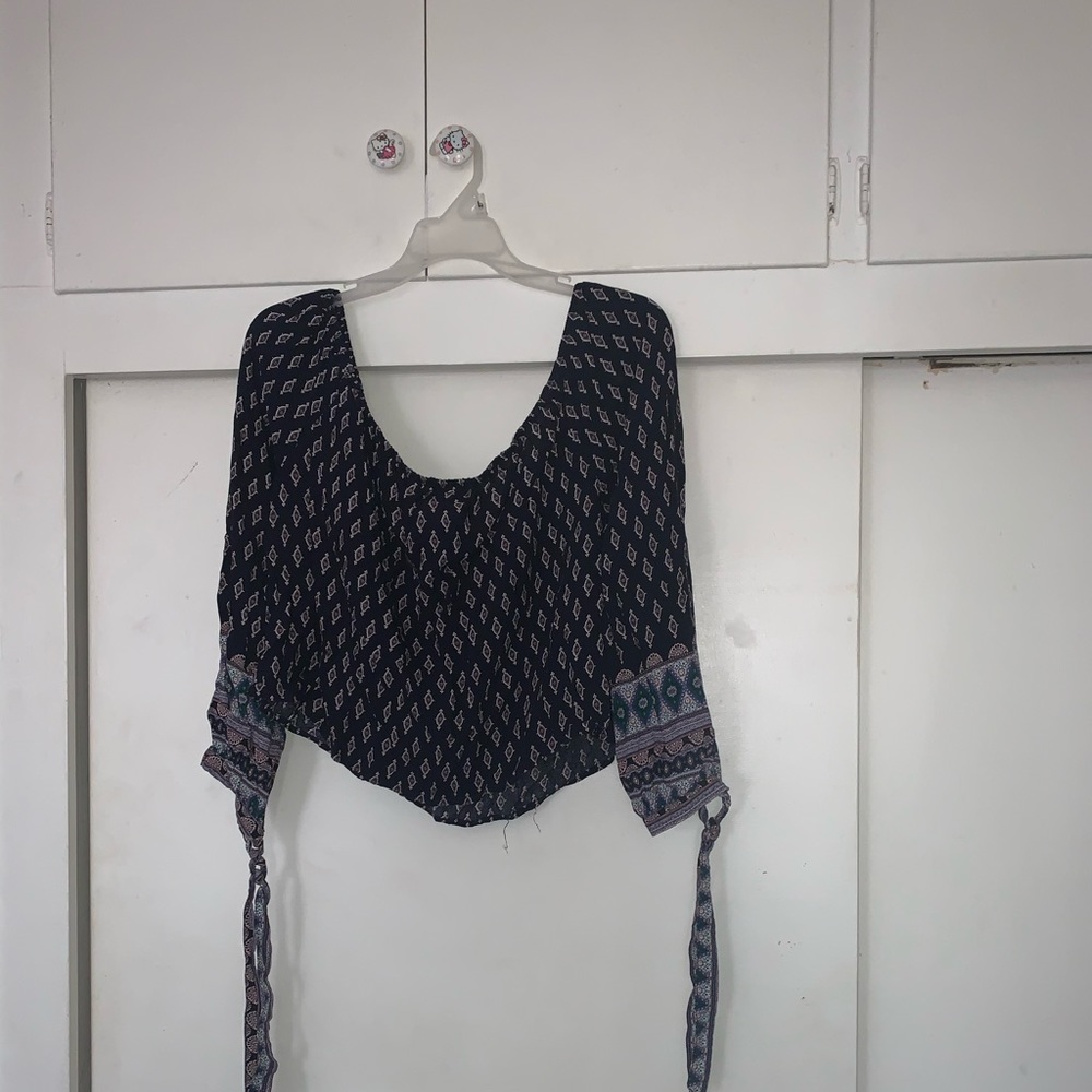 Blue crop top